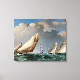 Yachts Rounding The Mark Canvas Print