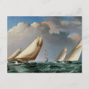 Yachts Rounding The Mark Postcard