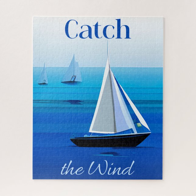 Yachts Under Sail, Catch the Wind Jigsaw Puzzle (Vertical)