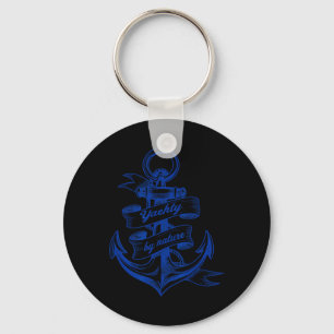 Yachty By Nature Nautical Yacht Club Boating Aesth Key Ring