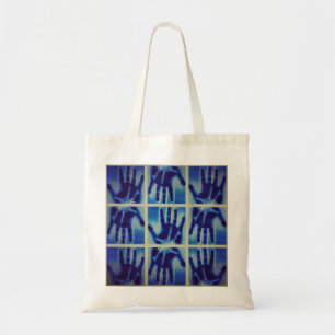 yaei creepy blue hands  tote bag