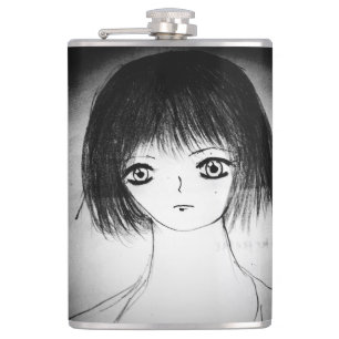 yaei cute manga anime kawaii girl    hip flask