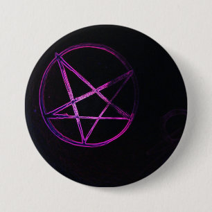 Yaei purple pentagram Keychain 7.5 Cm Round Badge