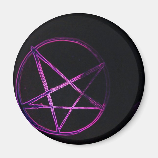 yaei purple pentagram  magnet (Front)