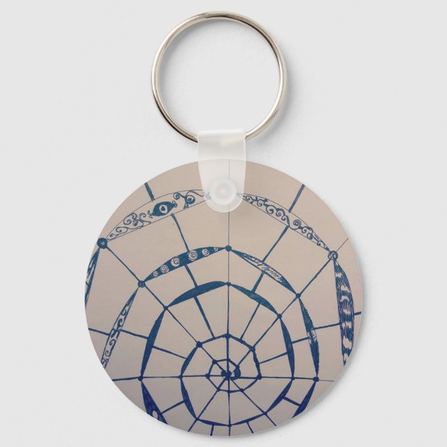 yaei spiderwebs art  key ring (Front)