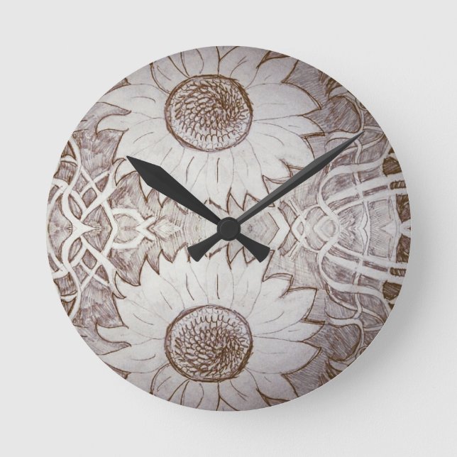 yaei sunflower at home round clock (Front)