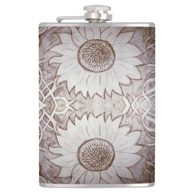 yaei sunflower  hip flask (Front)