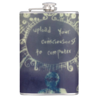 yaei Upload your consciousness to computer  Hip Flask