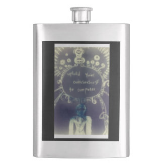yaei Upload your consciousness to computer   Hip Flask