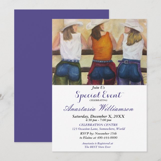 YAHOO WESTERN PARTY EVENT INVITE (Front/Back)