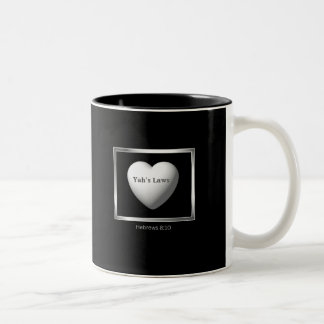 Yah's Laws Written On Our Hearts Two-Tone Coffee Mug