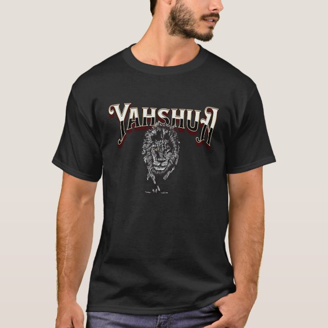 Yahshua Is King  Bible Scripture Quote Hebrew Isra T-Shirt (Front)