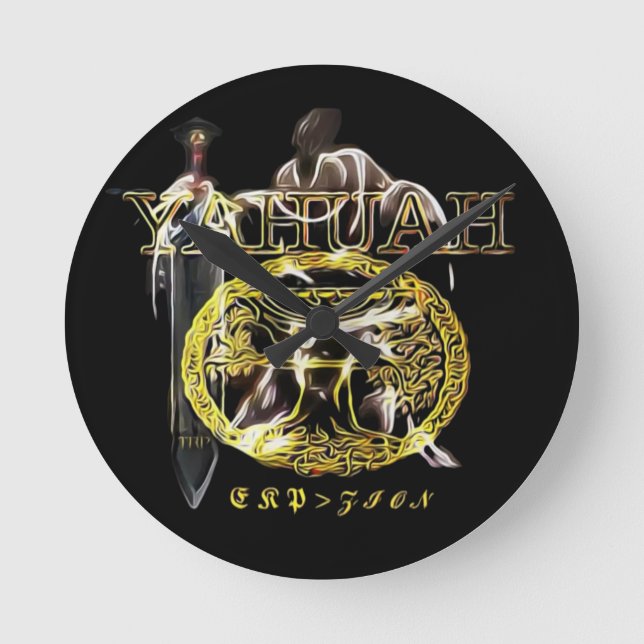 Yahuah-Name Above All Names 03 Royal Round Clock (Front)