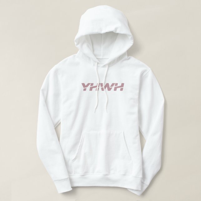 Yahweh Dusty Pink Hoodie (Design Front)