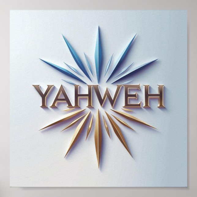 Yahweh Poster Print | Ai Christian Matte Wall Art  (Front)