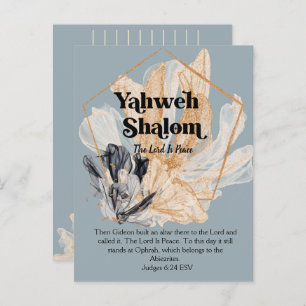Yahweh Shalom Names of God Devotional Scripture Postcard