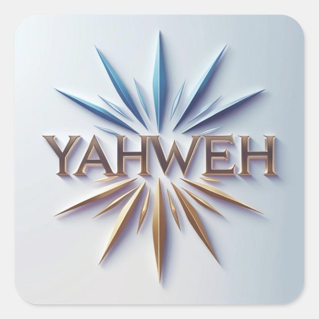 Yahweh Sticker – Faith & Scripture Decal Ai design (Front)