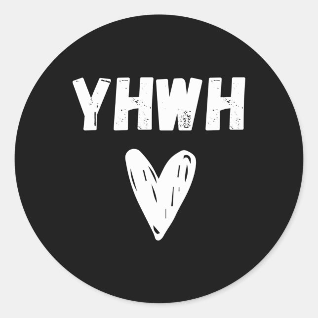 Yahweh-Yhwh Classic Round Sticker (Front)