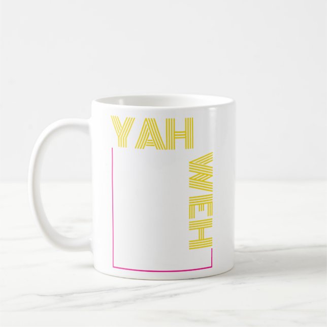 Yahweh YHWH Original Hebrew Name for God  Coffee Mug (Left)