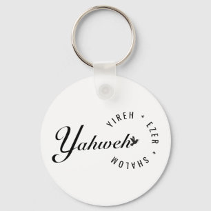 Yahweh Yireh Shalom Ezer Names of God Christian Do Key Ring