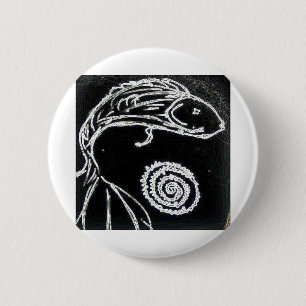yaie betta fish 6 cm round badge