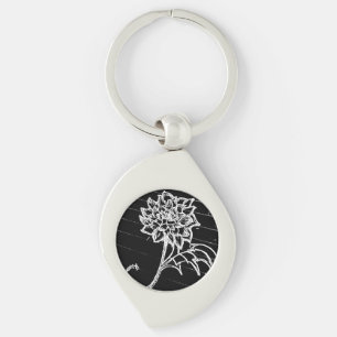 yaie black roses flower goth emo key ring