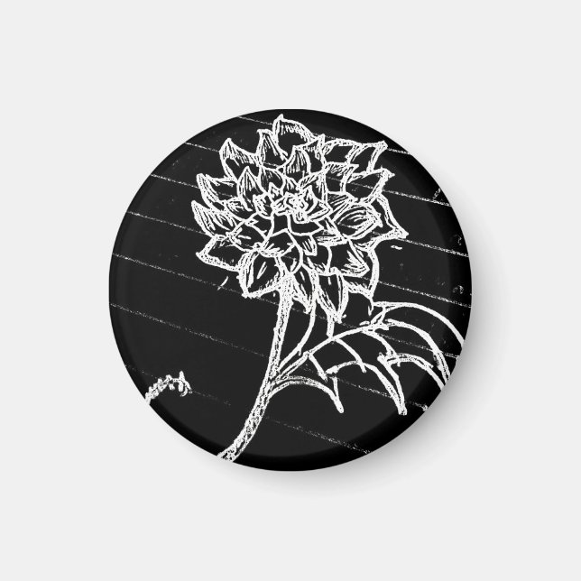 yaie black roses flower goth emo    magnet (Front)