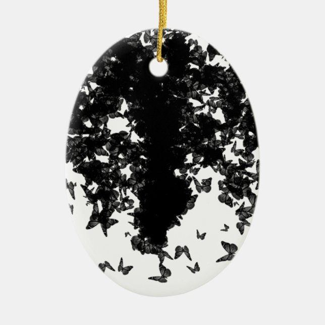yaie black swallowtail butterfly ceramic tree decoration (Front)