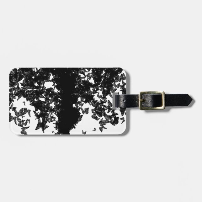 yaie black swallowtail butterfly luggage tag (Front Horizontal)