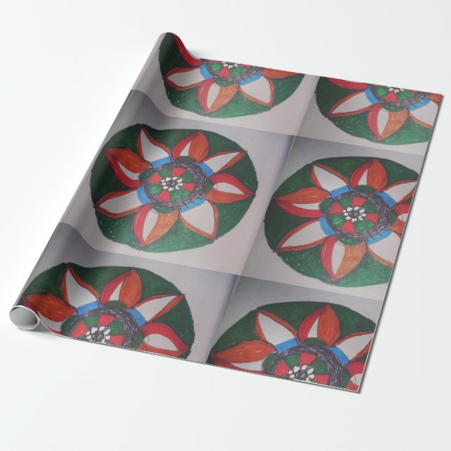 yaie colourful mandala wrapping paper (Unrolled)