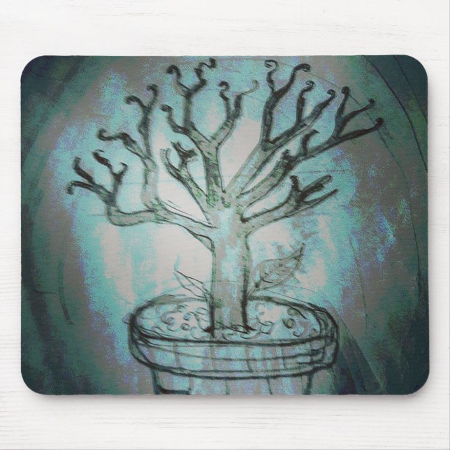 Yaie dead bonsai tree drawing mouse mat (Front)
