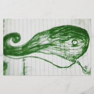 yaie green whale anime manga cartoon drawing stationery