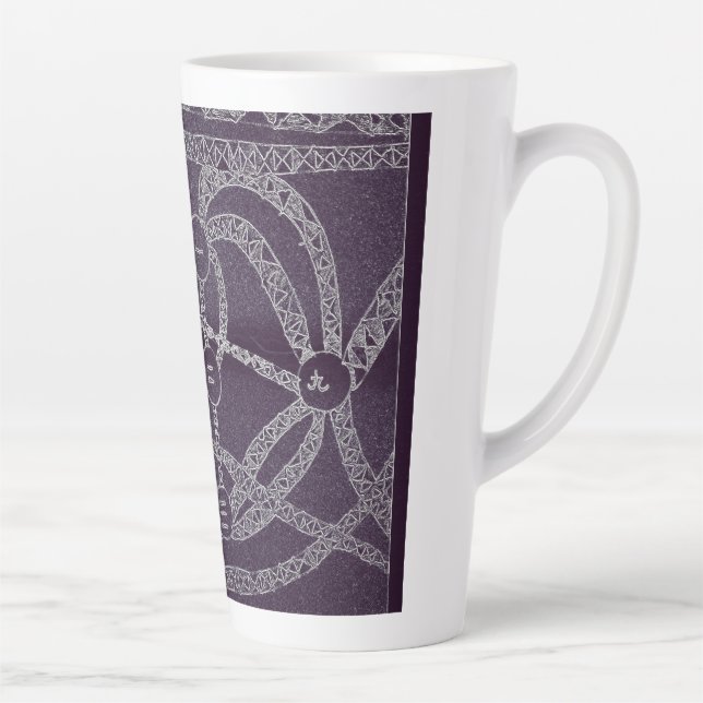 yaie nine moon abstract art chinese zodiac latte mug (Right)