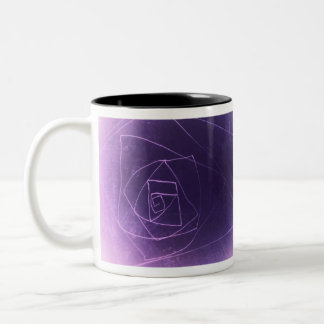 Yaie purple abstract art spiritual colour Two-Tone coffee mug