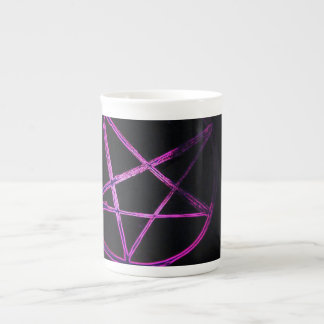 yaie purple pentagram bone china mug