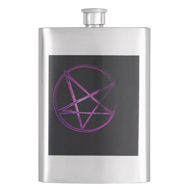 yaie purple pentagram hip flask (Front)