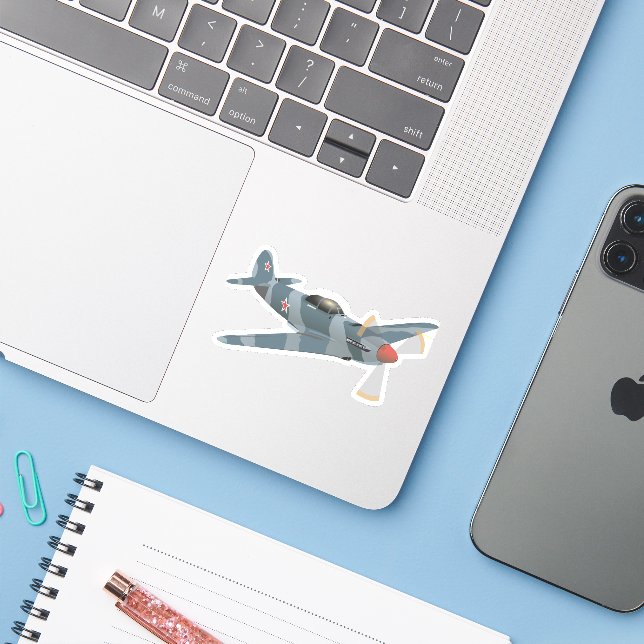 Yak-9 Soviet WW2 Fighter Aircraft (Laptop w/ iPhone)