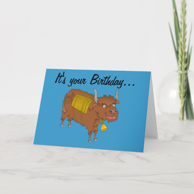 Yak Birthday card (Front)