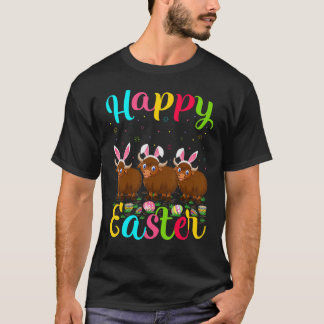 Yak Funny Easter Egg Bunny Yak Happy Easter T-Shirt
