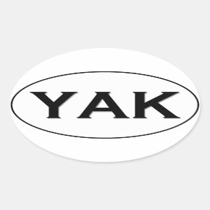 YAK Oval Logo Oval Sticker