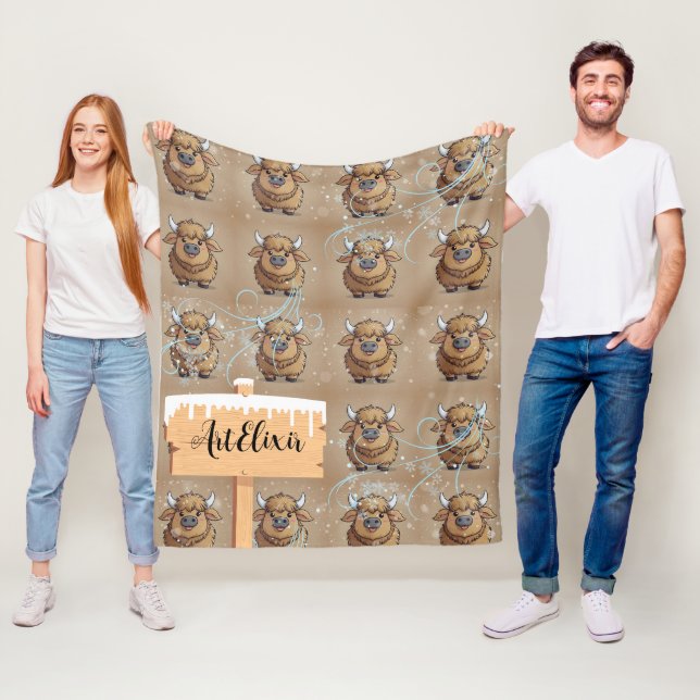 Yak Winter Breeze  Fleece Blanket (In Situ)