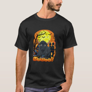 Yak With Pumpkins Funny Scary Halloween Party T Sh T-Shirt