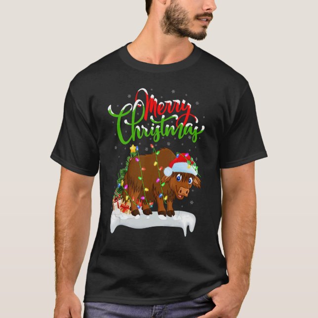 Yak   Xmas Decorations Santa Yak Christmas T-Shirt (Front)