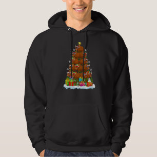 Yak Xmas Holiday Yak Christmas Tree Hoodie