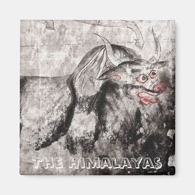 Yak, Yak - Tibetan Ancient Art (Fridge Magnet) Magnet (Front)