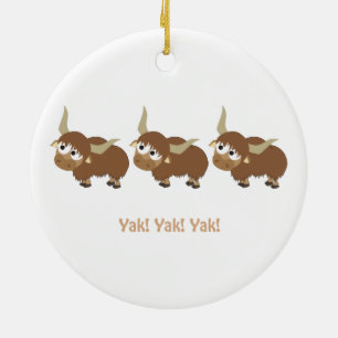 Yak! Yak! Yak! Ceramic Tree Decoration
