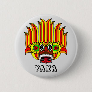 Yaka (Sri Lanka devil) design  6 Cm Round Badge