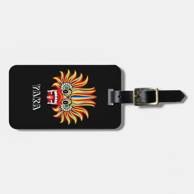 Yaka (Sri Lanka devil) design  Luggage Tag (Front Horizontal)