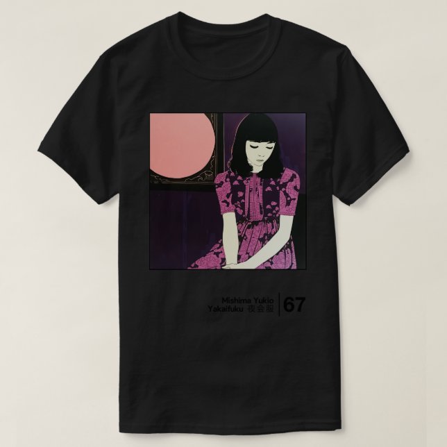 Yakaifuku Mishima Yukio Minimal Style Graphic Artw T-Shirt (Design Front)
