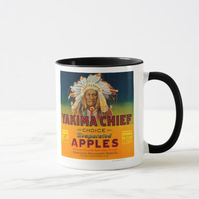 Yakima Chief Apple Label - Yakima, WA Mug (Right)